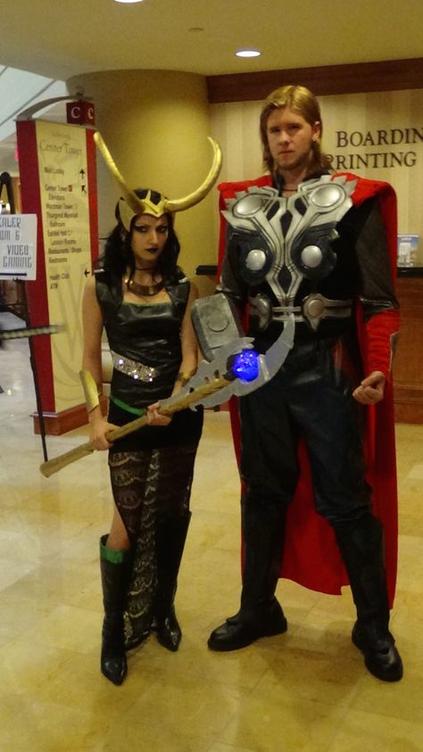 Lady Loki & Thor Cosplay from Anime USA 2013 in Washington D.C. Photo by damek0masca. All Marvel Characters, Loki Costume, Family Costume Ideas, Thor Cosplay, Cosplay Style, Couple Cosplay, Loki Cosplay, Marvel Couples, Marvel Costumes