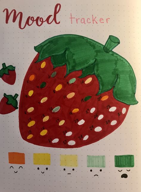 Here’s the mood tracker for my May 2022 bullet journal spread, I really like how it turned out! 🍓🌼 Strawberry Cottagecore, Bullet Journal Mood Tracker, Journal Mood Tracker, Journal 2024, Bullet Journal Mood, Bullet Journal Themes, Journal Themes, Bullet Journal Spread, Mood Tracker