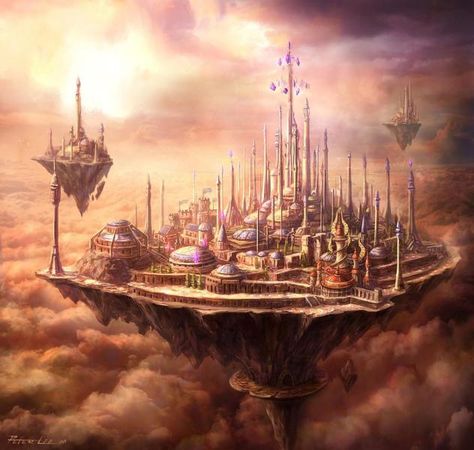 World of Warcraft Concept Art: Dalaran Cloud City, Warcraft Art, Floating City, Rpg Characters, City Sky, Have Inspiration, Fantasy City, Fantasy Setting, Fantasy Places