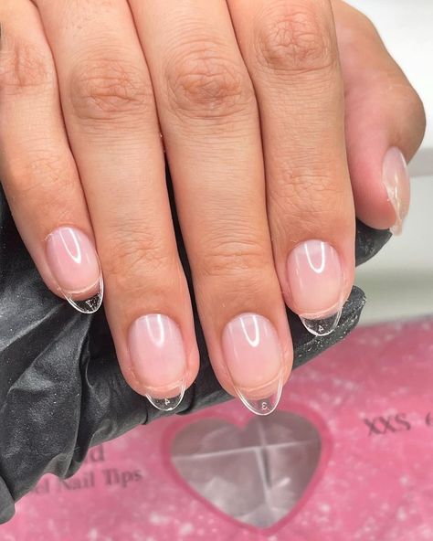 how tiny “xxs almond” 💅🏻💕 By @nailzkatkat Short Almond Nails Holiday, Tiny Almond Nails, Xxs Almond Nails, French Tip Almond Short, Small Almond Nails Design, Very Short Almond Nails, Girly Tingz, Tech Career, Short Almond Nails