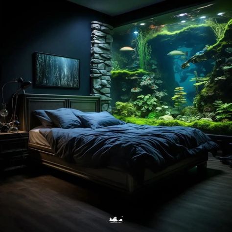 Aesthetics Hairstyles, Summer Aesthetics, Fantasy Rooms, Aquarium Ideas, Home Decor Bathroom, Home Aquarium, Dekorasi Kamar Tidur, Ideas For Living Room, Aquarium Design