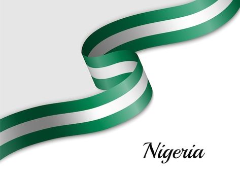 Nigeria Flag Design, Nigeria Flag Background, Flag Of Nigeria, Nigerian Flag, Nigeria Flag, Ribbon Flag, Happy Birthday Design, Powerpoint Background, Ribbon Png