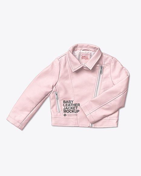 Baby Leather Jacket Mockup Baby Leather Jacket, Luxury Pink Winter Leather Jacket, Blush Leather Jacket, Fitted Pink Leather Outerwear, Pink Leather Jacket With Zipper Closure And Long Sleeves, Clothing Mockup, Latest Outfits, Apparel Design, Mockup