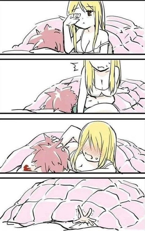 Fairy Tail Comics, Natsu X Lucy, Cute Couple Comics, Fairy Tail Art, Natsu And Lucy, Fairy Tail Ships, Funny Cartoon Gifs, Romantic Anime Couples, Natsu Dragneel