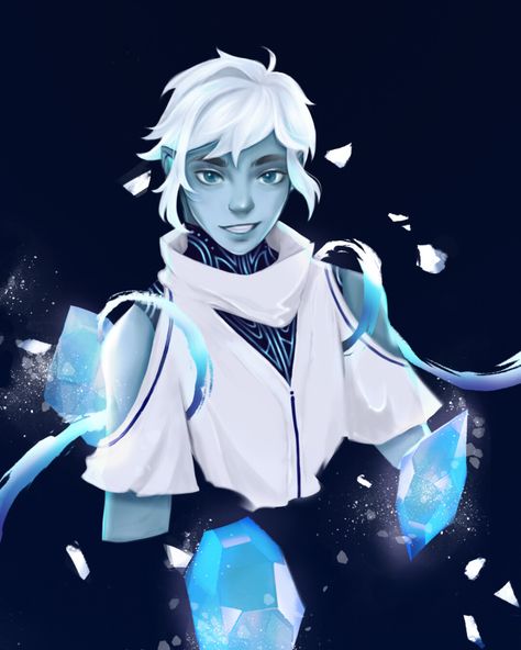 Air Character Design Male, Ice Genasi Dnd, Air Genasi Character Art, Male Air Genasi, Air Genasi Druid, Air Character Design, Ice Character Design Male, Ice Genasi, Alien Character Design Male