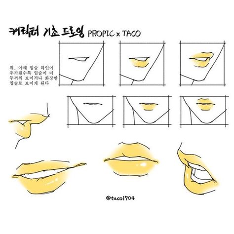 Inicio / X Draw Lips, Mouth Drawing, Anatomy Tutorial, Manga Drawing Tutorials, Human Anatomy Art, Body Reference Drawing, Lips Drawing, 캐릭터 드로잉, Drawing Expressions