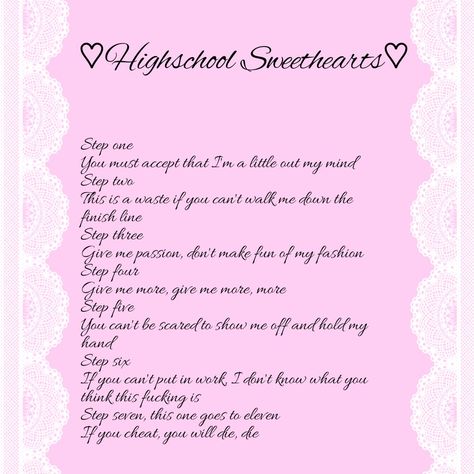 Melanie Martinez High School Sweethearts Lyrics, Highschool Sweethearts Aesthetic, Lyric Sketches, High School Sweetheart Quotes, Highschool Sweethearts Melanie Martinez, Highschool Sweethearts, Melanie Martinez Lyrics, Strawberry Matcha, Sweetheart Quotes