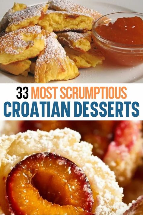 Croatian Cookies Recipes, Croatian Cake Recipes, Croatian Dessert Recipes, Serbian Dessert Recipes, Strukli Croatian Recipes, Croatian Recipes Desserts, Croatian Recipes In English, Serbian Recipes Desserts, Croatian Bread