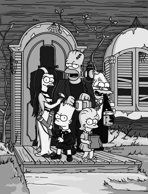 The Simpsons Morbider Humor, The Simpsons Family, Simpsons Halloween, Simpsons Treehouse Of Horror, Simpsons Drawings, Simpsons Art, Matt Groening, The Munsters, The Simpson