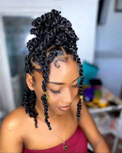 20 Trendy Half Up Half Down Weave Hairstyles for Every Occasion Twists Shoulder Length, Shoulder Length Twists, Shoulder Length Braids, Twist Cornrows, Short Twists, Cute Natural Hairstyles, Straight Weave Hairstyles, Single Braids, Braided Hairstyles For Teens