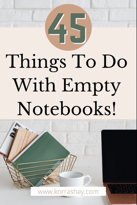 45 things to do with empty notebooks! Productive empty notebook ideas. Productive notebook usage ideas! Things To Add To Your Notebook, What To Put In Notebooks, Daily Notebook Ideas, Journals And Notebooks To Buy, Things To Do With An Empty Notebook, Nootbook Ideas, What To Do With An Empty Notebook, Empty Notebook Ideas, Notebooks Ideas