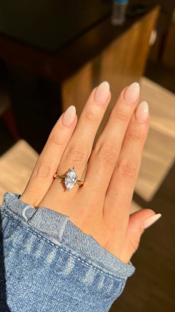 Pointy Oval Engagement Ring, Pointed Oval Engagement Ring, Pointed Engagement Ring, Elongated Marquise Ring, Unique Shape Engagement Rings, Modern Marquise Diamond Ring, Elongated Marquise Engagement Ring, Small Proposal Ideas, Elongated Engagement Ring