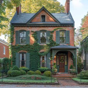 24 Beautiful Sage Green Kitchens You'll Want to Replicate • 333+ Inspiring Lifestyle Ideas Sage Green Kitchens, Sage Green Accents, Green Exterior Paints, Green Kitchens, Inspiring Lifestyle, Charming Aesthetic, Traditional Homes, Brick Exterior House, Countryside House