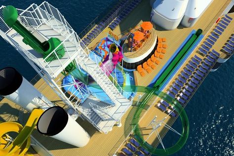 The waterslide on the Carnival Spirit.  I'll be seeing/doing this in May.... Cruise Carnival, Green Thunder, Carnival Legend, Carnival Spirit, Carnival Cruises, Western Caribbean Cruise, Cruise Life, Western Caribbean, Carnival Cruise Line