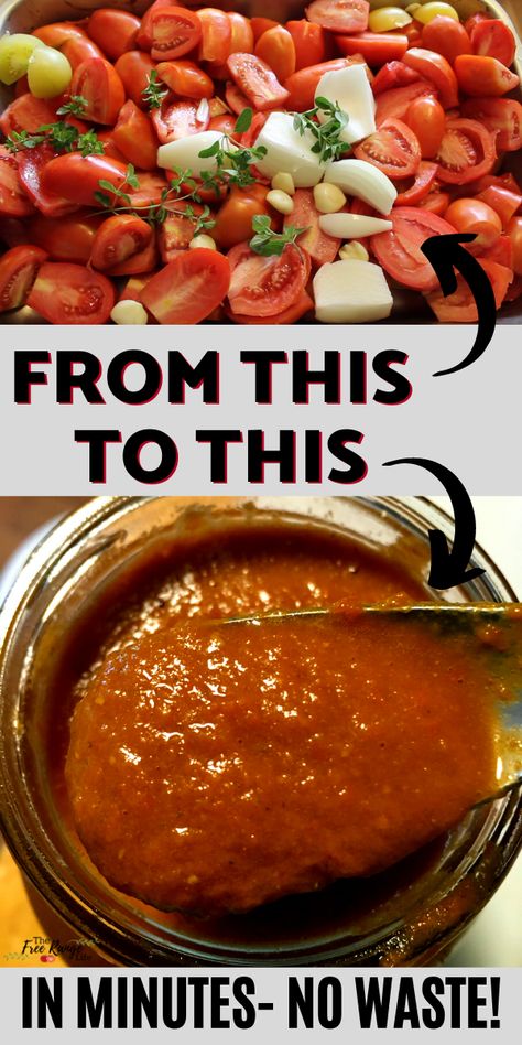 Tomato Sauce Freezer Recipe, Tomato Sauce With Skins On, Homemade Roasted Spaghetti Sauce, Homegrown Tomato Sauce, Thick Tomato Sauce, What To Do With Soft Tomatoes, Homemade Tomato Sauce To Freeze, Tomato Sauce Homemade Small Batch, How To Prepare Tomatoes For Sauce