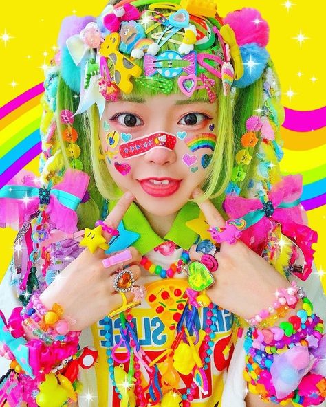 Decora Fashion Outfits, Harajuku Fashion Decora, Harajuku Decora Kei, Decora Kei Fashion, Decora Girl, Decora Outfits, Decora Aesthetic, Decora Harajuku, Harajuku Decora