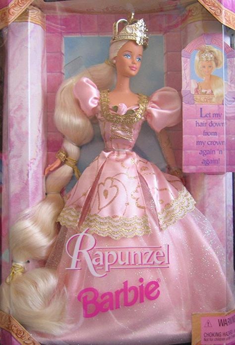 Old Barbie Dolls, Barbie Rapunzel, Barbie 1990, Barbie Vibes, Barbie 90s, Castle Cake, 2000s Nostalgia, Im A Barbie Girl, Princess Castle