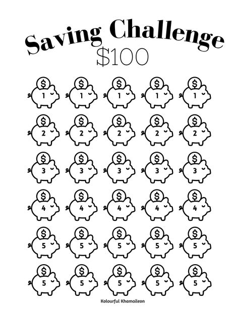 Savings Challenge Pounds, Cute Savings Challenge, Low Income Savings Challenge Biweekly, Savings Challenge For Kids, Dollar Printable, Money Saving Challenge Low Income, 100 Savings Challenge, Savings Challenge Low Income, Low Income Savings Challenge