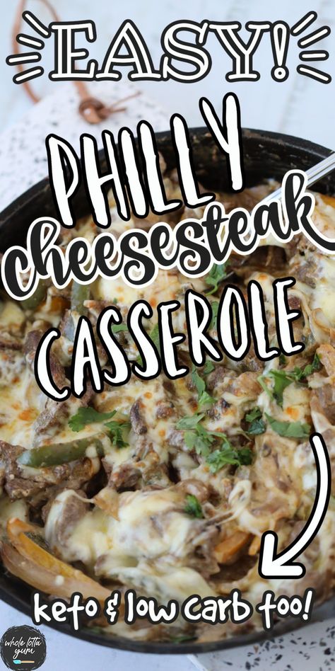 Keto Philly Cheesesteak Casserole, Cheese Steak Casserole, Philly Cheese Steak Casserole Recipe, Philly Cheesesteak Casserole, Cheesesteak Casserole, Dinner Noodles, Steak Casserole, Ground Beef Recipes Mexican, Philly Cheese Steak Casserole