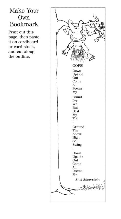 Shel Silverstein Resources: Poet Trees, Read Aloud Videos, and More Shel Silverstein Poems Lessons, Falling Up Shel Silverstein, Shel Silverstein Quotes, The Giving Tree Quotes Shel Silverstein, Silverstein Poems, Homeschool Literature, Shel Silverstein Poems, Poetry Worksheets, Concrete Poem