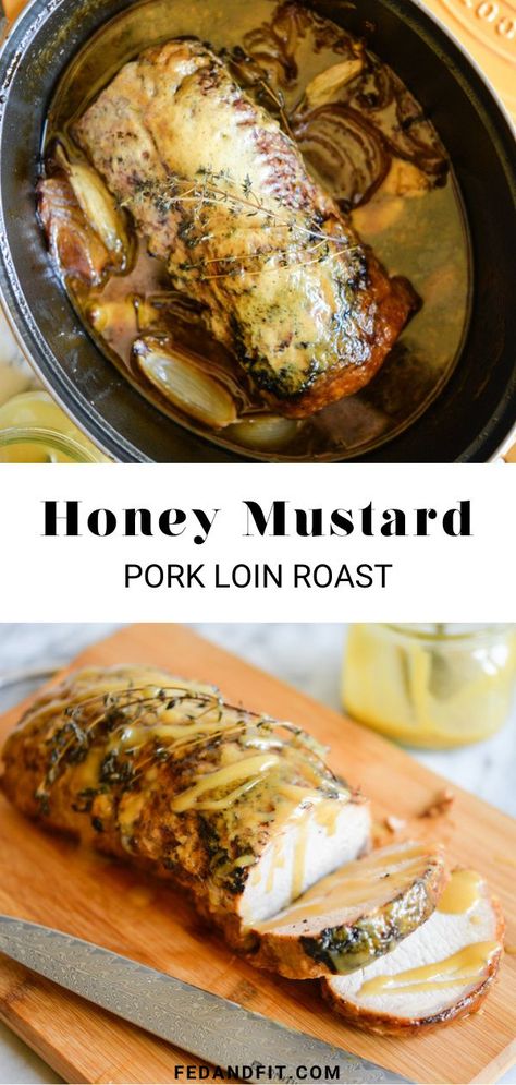 Honey Mustard Pork Roast, Oven Baked Pork Loin, Honey Mustard Pork Loin, Sauce For Pork Roast, Mustard Pork Loin, Mustard Sauce For Pork, Pork Loin Recipes Oven, Baked Pork Loin, Slow Cooker Pork Loin