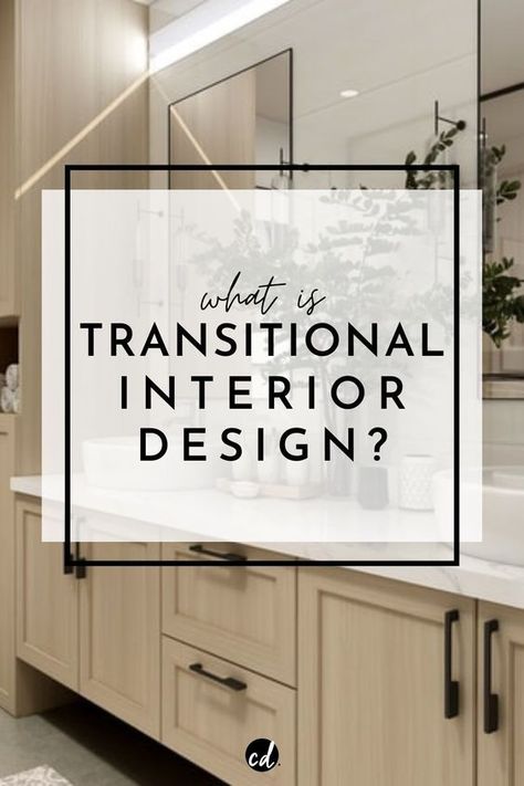 Can't decide on a style for decorating your home? The transitional look is a blend of modern and traditional creating a room with plenty of interest and mixing old and new together. Get all all the tips in the guide for pulling off the transitional interior design style! Transitional House Interior Design, Home Transitional Style, Transitional Furniture Style, Interior Design Traditional Modern, Transitional Interior Design Bathroom, Transitional Style Bathroom Design, Transitional Bathrooms Designs, Mix Old And New Decor, Transitional Home Interior Design