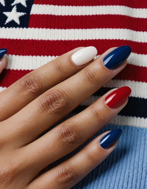 20 Trending July Nails for a Stylish Summer Long Gel Nails, Patriotic Nails, Usa Nails, Fourth Of July Nails, 4th Of July Nails, Dope Nail Designs, July Nails, The Fourth Of July, Beach Nails