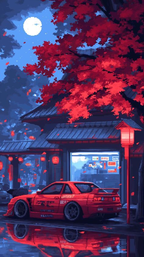 Pixel Car, Pixel Art Background, Jdm Wallpaper, Arte 8 Bits, Cool Car Drawings, Automotive Artwork, Wallpaper Animes, Pop Art Wallpaper, Anime Backgrounds Wallpapers