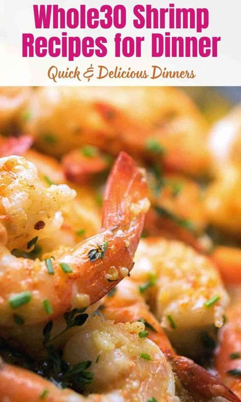 Whole30 Shrimp Recipes for Dinner - Quick & Delicious Dinners Whole30 Shrimp, Whole30 Shrimp Recipes, Quick Delicious Dinner, Whole30 Dinner, Whole30 Dinners, Shrimp Recipes For Dinner, Recipes For Dinner, Fool Proof Recipes, Recipe Roundup