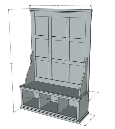 Diy Hall Tree, Farmhouse Hall Trees, Hall Tree Bench, Bookshelf Plans, Tree Plan, Diy Holz, Estantes Flotantes, Chair Sofa, Hall Tree