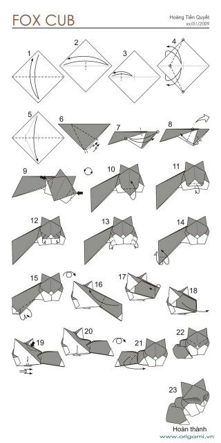 Fox Origami, Dragon Origami, Fox Kit, Seni Resin, Creative Origami, Origami Diagrams, Tutorial Origami, Origami Ball, Origami Dragon