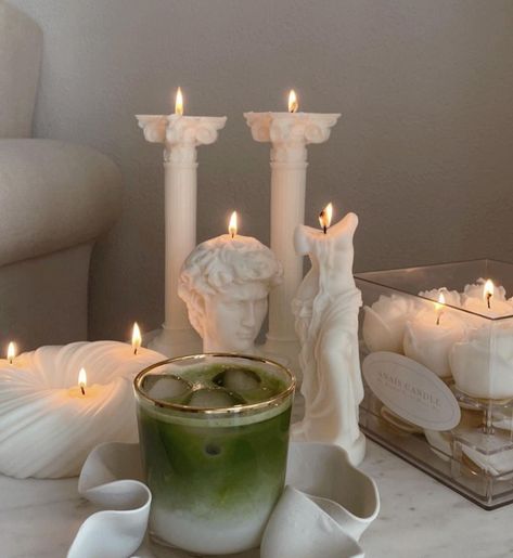 Venus Candle, Romantic Aesthetic, Roman Columns, Candles Handmade, Handcrafted Candles, European Art, Candle Collection, Natural Wax, Local Artists