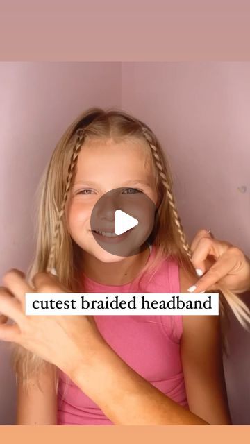 Audrey McClelland on Instagram: "My girl 🥰 Here’s a PRETTY BRAIDED HEADBAND 💗 I love this hairstyle for any event or occasion. It just works great dressed up or casual. Enjoy this one and let me know if you try it! I promise, it’s easy! . I share all of the hair products that we love and use above in my highlights. Feel free to message me if you have any questions. . #hairstyles #hair #hairstyle #hairtutorial #hairtutorials #halfuphalfdownhairstyle #halfuphalfdown #halfupdo #halfup #hairdo #braidideas #braidinspo #braidinspiration #braid #simplehairstyles #simplehair #simplehairstyle #easyhairstyles #easyhairstyle #easyhairstylesforgirls #cutehairstyles #cutehair #hairvideo #hairideas #hairinspo #hairinspiration #hairvideos #hairidea" Hair Do With Headband, Fun Hair Braids, Kids Hairstyles With Headband, Picture Day Hair Ideas For Kids, Easy Hairstyles For Medium Hair Kids, Tiny Elastic Hairstyles, Braids For Girls Hair, Small Elastic Hair Ties Hairstyles, Toddler Headband Hairstyles