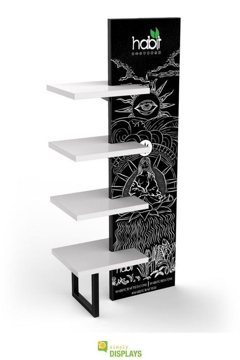 Point Of Purchase Display, Display Shelf Design, Freestanding Shelf, Cardboard Display Stand, Shoe Store Design, Products Display, Retail Design Display, Point Of Sale Display, Craft Booth Displays