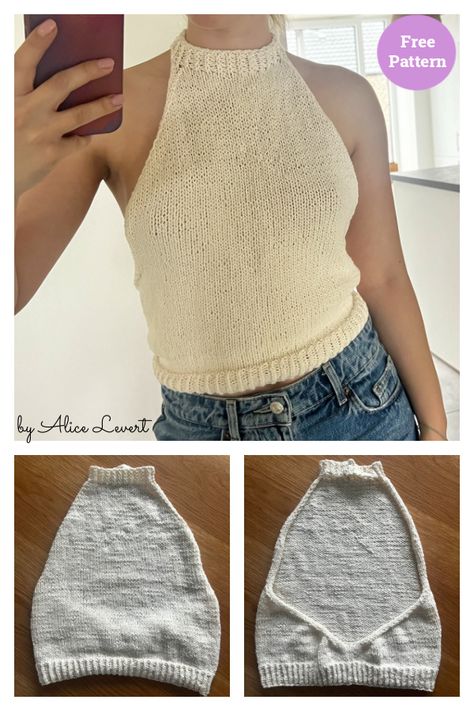 4 Simple Summer Tank Top Free Knitting Pattern Free Top Knitting Pattern, Knitted Top Pattern Free, Free Knit Patterns For Women, Easy Knit Tank Top Pattern Free, Knit Tops Free Patterns, Knit Top Tutorial, Summer Knit Top Pattern Free, Summer Knitting Patterns Free, Knitted Summer Tops