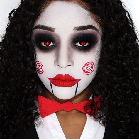 Saw Makeup, Jigsaw Makeup, Easy Halloween Makeup Ideas, Easy Halloween Makeup, Halloween Makeup Ideas, Play A Game, Halloween Makeup Easy, Clown Makeup, Beauty Influencer