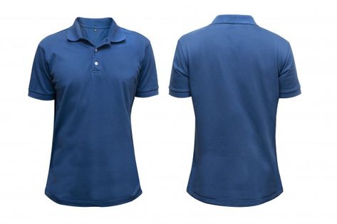 Isolated blank front and back blue shirt... | Premium Photo #Freepik #photo #sports #t-shirt #shirt #store Photo Sport, Cover Instagram, Tees Design, Blue Polo Shirt, Photo Texture, Blue Polo Shirts, Blue Polo, Shirt Store, Shirt Fabric