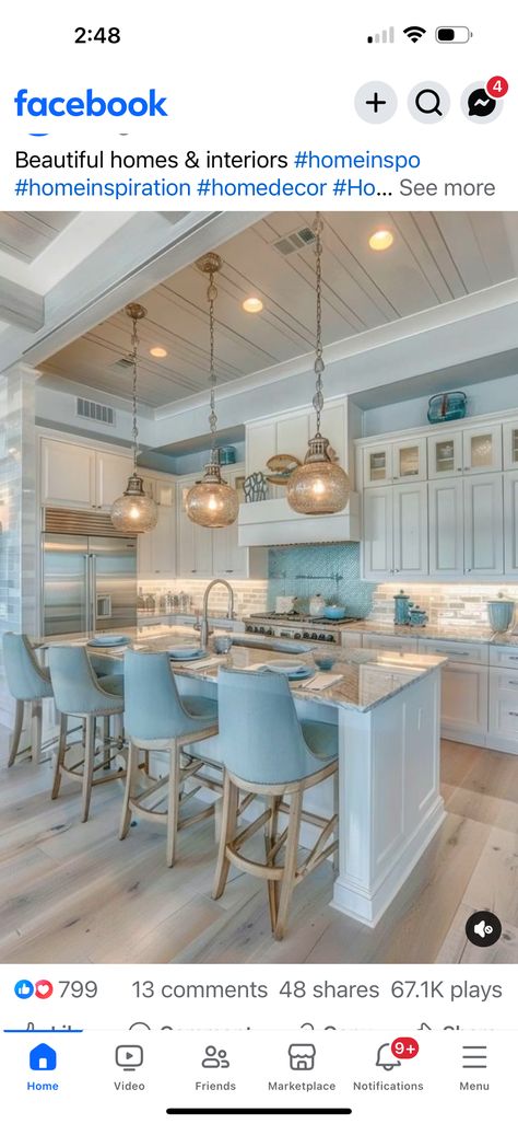 Tiffany Blue Kitchen, Basement Apartment, Blue Kitchen, Blue Rooms, Blue Kitchens, Tiffany Blue, Apartment Ideas, Basement, Apartment