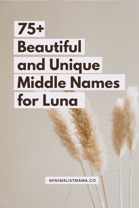 The *ultimate* list of unique middle names for Luna. From vintage, old fashioned baby names, to plant and nature names, hippie and hipster baby girl names and beyond. If you're looking for baby names ideas that go with Luna, you *need* to read these! [2021] Baby Names Ideas, Unique Middle Names, Cool Middle Names, Old Fashioned Baby Names, Nature Names, Luna Girl, Hipster Baby, Popular Baby Names