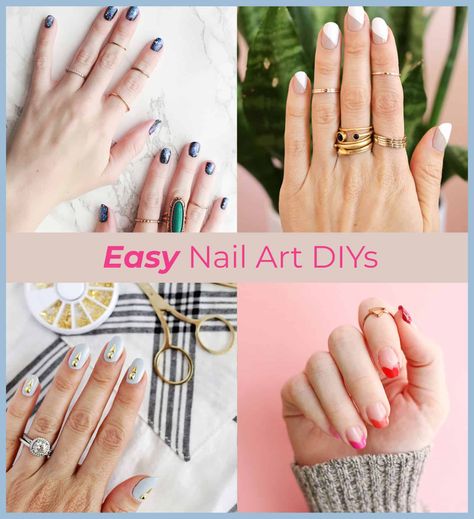 10 Easy Nail Art Tutorials (Step-by-Step) - A Beautiful Mess Iridescent Nail Polish, Gel Manicure At Home, Nail Art Tutorials, Watermelon Nails, Art At Home, Nail Art At Home, A Beautiful Mess, Nail Art Designs Videos, Simple Nail Art Designs