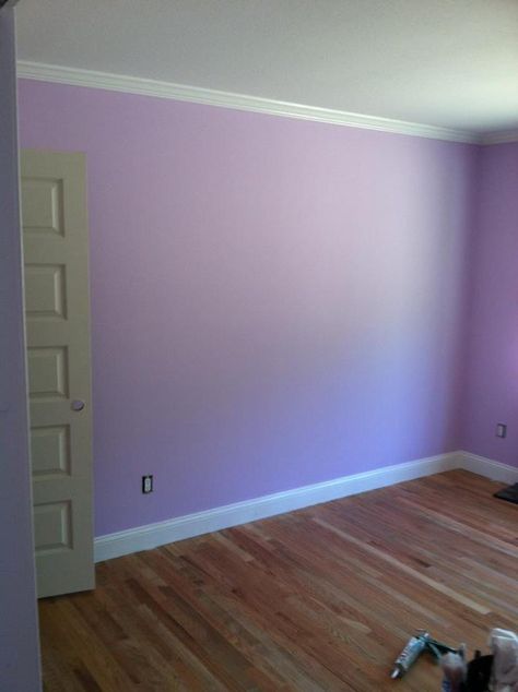 Lavender Secret Paint, Lavender Bedroom Walls Paint, Lilac Purple Room Ideas, Lavender Wall Painting Ideas, Lavender Room Paint, Lavender Painted Room, Lavender Wall Paint Bedrooms, Lavender Walls Bedroom Room Ideas, Room Ideas Aesthetic Lilac Walls