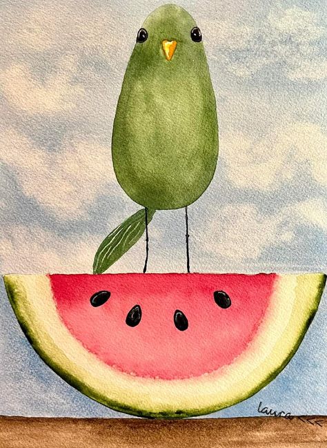 Whimsy Art Ideas, Silly Birds, Whimsy Art, Whimsical Art Paintings, Learn Watercolor Painting, Bird Watercolor, Learn Watercolor, Kids Science, Diy Watercolor Painting