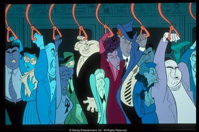 * FANTASIA / 2000 ~ Scene from Rhapsody in Blue Rhapsody In Blue Fantasia, Rhapsody In Blue, Fantasia Disney, Disney Concept Art, Disney Films, Disney Animation, Animation Film, Character Design Inspiration, Picture Photo