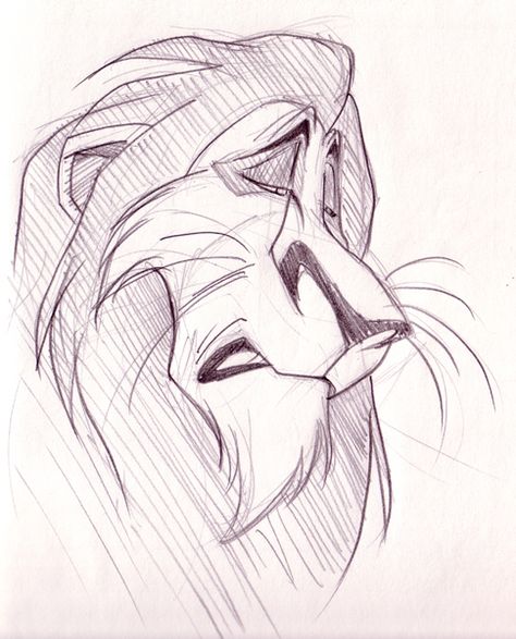 Scar Lion King Drawing, Disney Style Drawing, Disney Character Drawings, Lion King Drawings, Disney Drawings Sketches, Tattoo Zeichnungen, Lion King Art, Disney Art Drawings, Animation Sketches