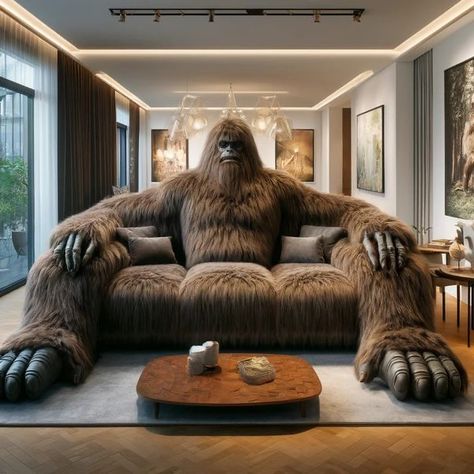 Bigfoot Art, Weird Furniture, Fantasy Furniture, Unusual Furniture, Cool Couches, Unique Furniture Design, Carved Furniture, Design Your Dream House, Diy Outdoor Furniture