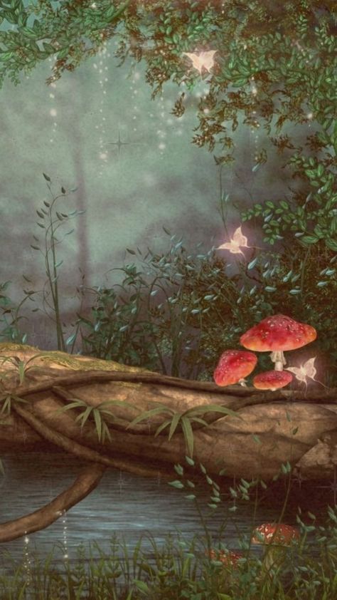 Mushroom Background, Forest Magical, Forest Drawing, Mushroom Wallpaper, Mushroom Drawing, Forest Light, Fairy Forest, Mushroom Fairy, Forest Illustration