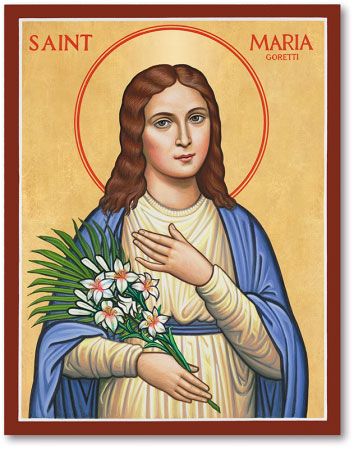 Saint Maria Goretti, Women Saints, Monastery Icons, St Maria Goretti, Female Saints, St Dymphna, Pope Pius Xii, Maria Goretti, St Maria