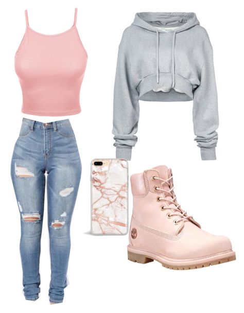 "2" by justine200108 ❤ liked on Polyvore featuring Off-White, LE3NO and Timberland Pink Timberlands Outfit, Pink Timberland Boots Outfit, Pink Boots Outfit, Pink Timberland Boots, Combat Boot Outfit, Timberland Boots Outfit, Timberland Outfits, Teen Swag Outfits, Comfy Casual Outfits