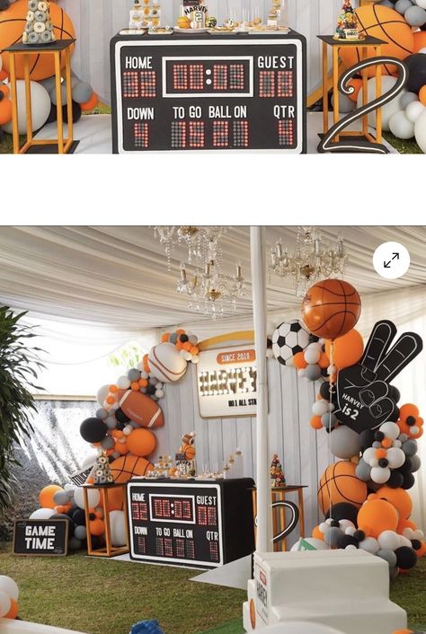 Sport Theme 1st Birthday Party, Sports 1st Birthday Party Boys, Sports 2nd Birthday Party, Sport Birthday Party Ideas, Sports Birthday Party Boys, Sports Themed Birthday Party Ideas, Sport Themed Birthday Party, Sports Birthday Party Decorations, Sports Theme Birthday Party