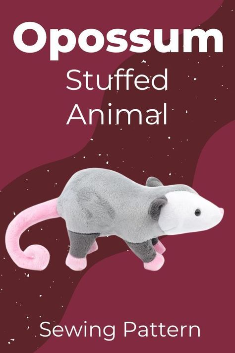 Opossum Stuffed Animal sewing pattern. This is a fun and unique sewing project that will delight your little ones. This pdf pattern provides everything you need to create your very own cuddly trash loving Opossum Plushie. Made with a pointy nose, cute little ears, and a curly tail. The finished plushie can provide comfort and companionship to your child. SewModernKids Badger Plush Pattern, Bigfoot Plush Pattern, Rat Stuffed Animal Pattern, Platypus Plush Pattern, Opossum Plush Pattern, Ferret Sewing Pattern, Raccoon Sewing Pattern, Possum Plush Pattern, Possum Sewing Pattern Free